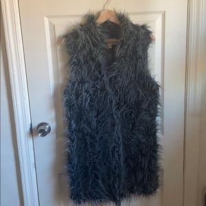 Michael Kors faux fur long vest - size medium